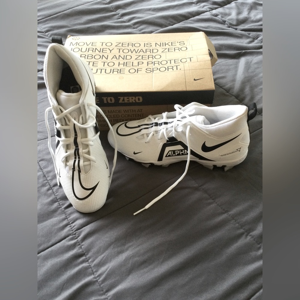 Mens size 13 black and white football cleats